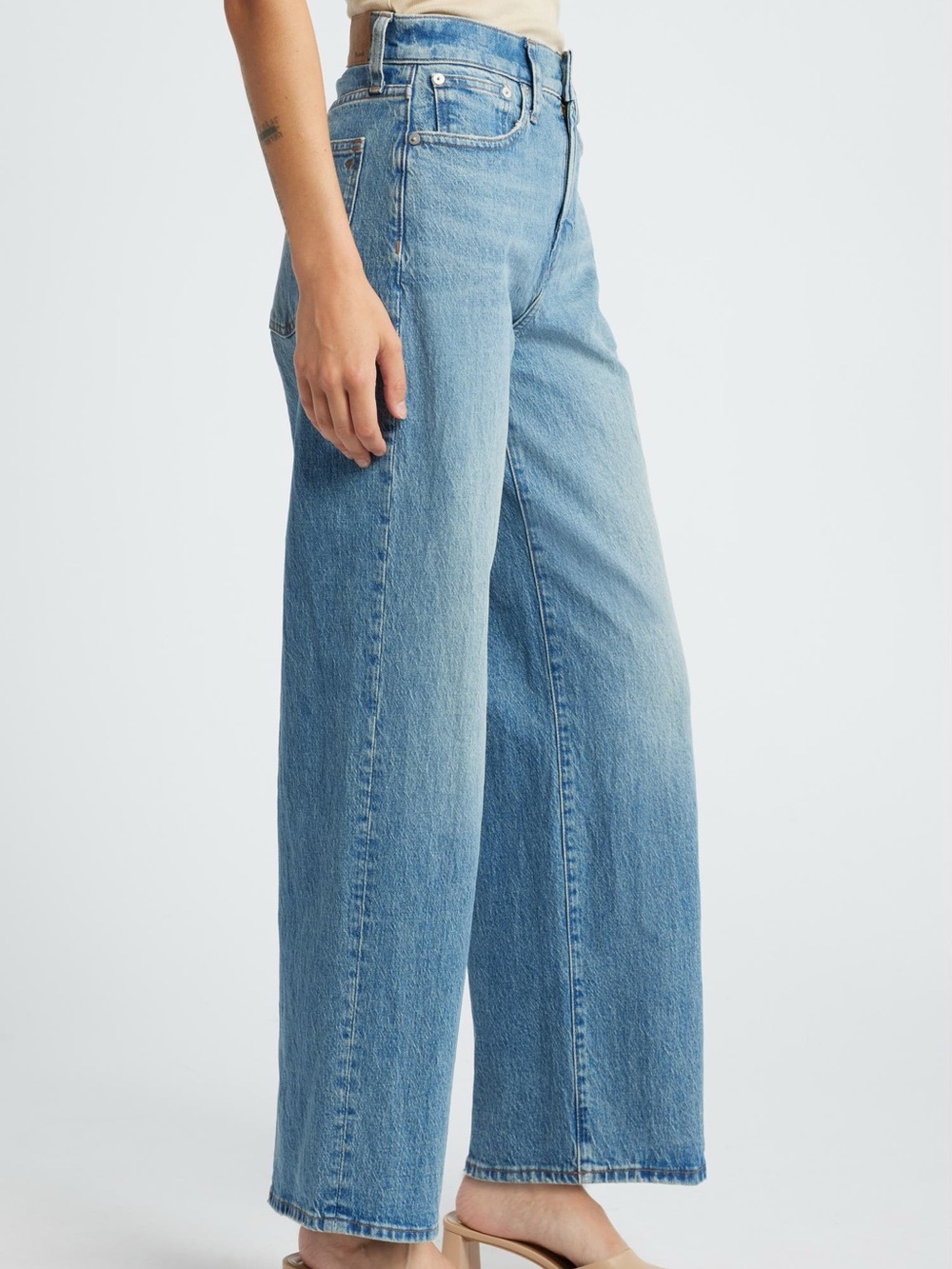 Madewell The Perfect Vintage Wide Leg Jeans, Enmore Wash, Size 27